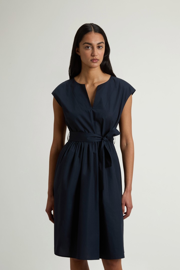 POPLIN SHORT DRESS Blue photo 1 | Woolrich