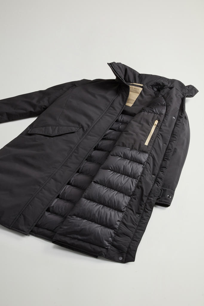 Long Cloud Jacket with Foldaway Hood Black photo 8 | Woolrich