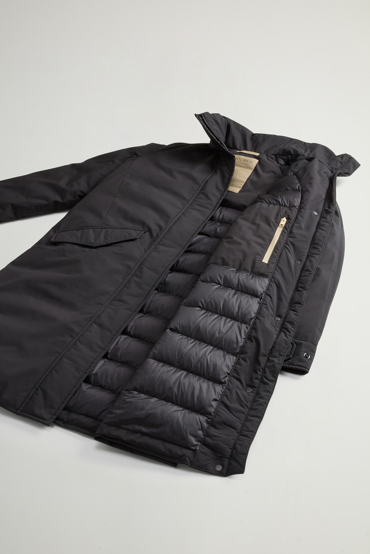 Long Cloud Jacket with Foldaway Hood Black photo 8 | Woolrich