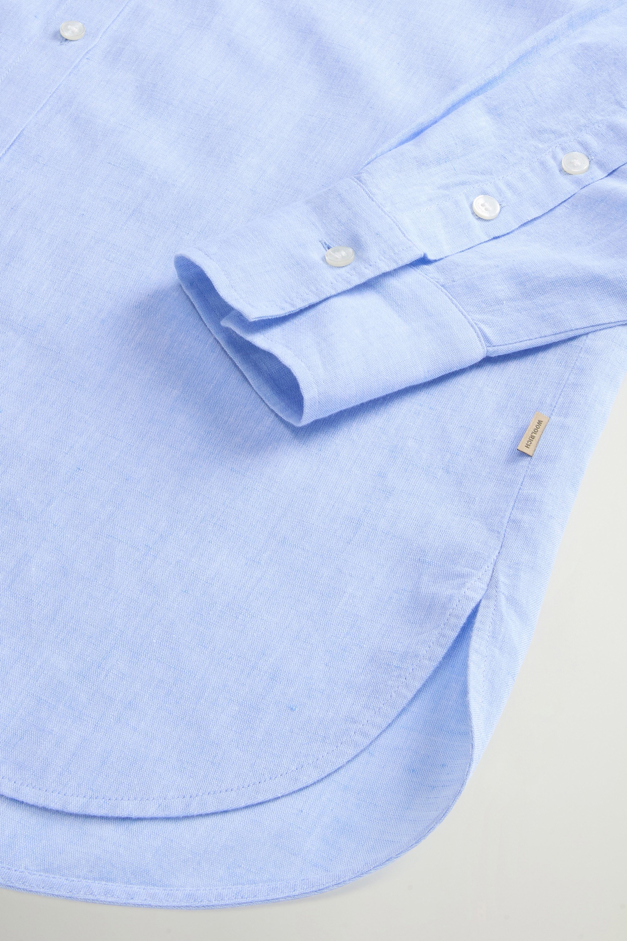 COTTON LINEN YD BOYFRIEND SHIRT Blue photo 7 | Woolrich