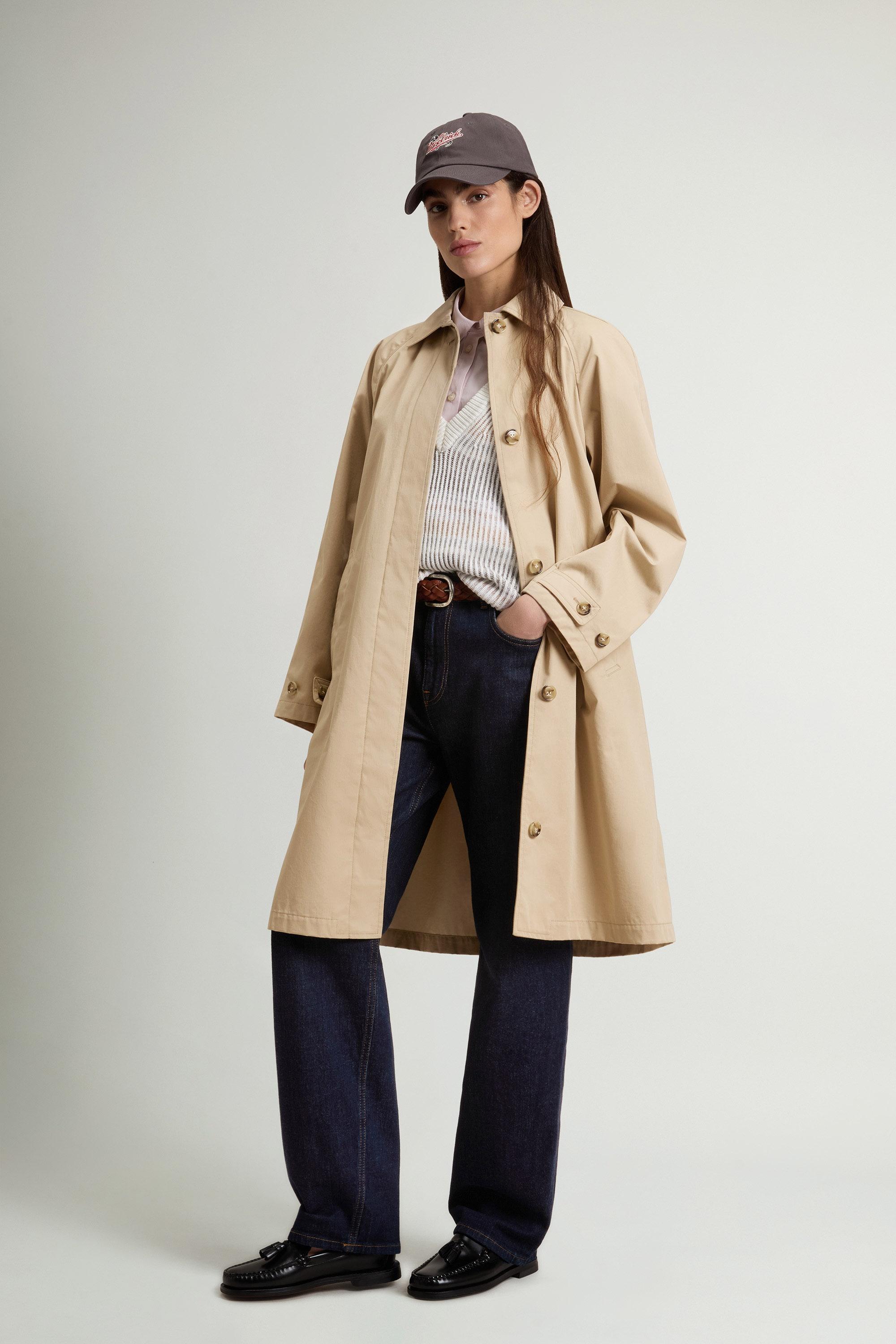 Trench Coat in Pure Cotton Beige photo 1 | Woolrich