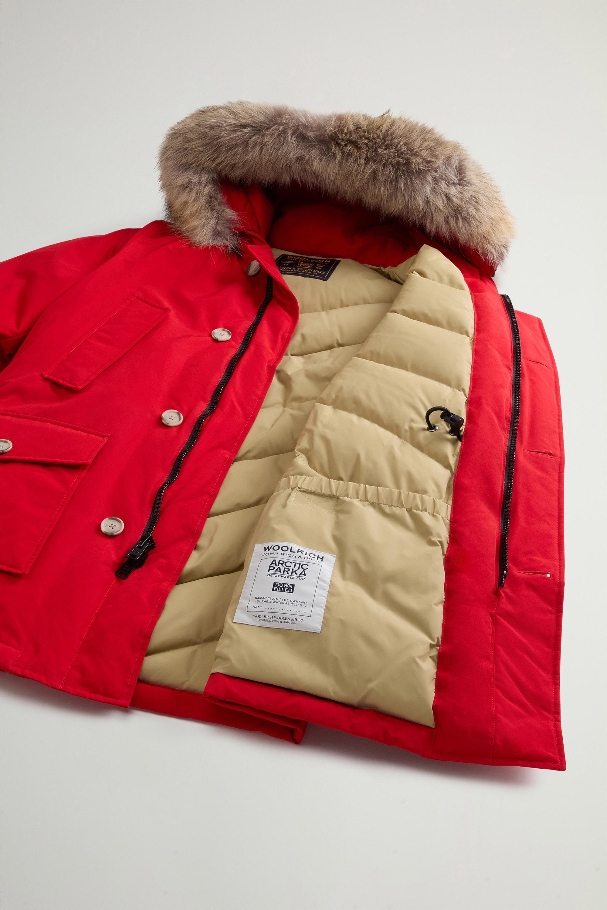 Arctic Parka in Ramar Cloth with Detachable Fur Trim Red photo 9 | Woolrich