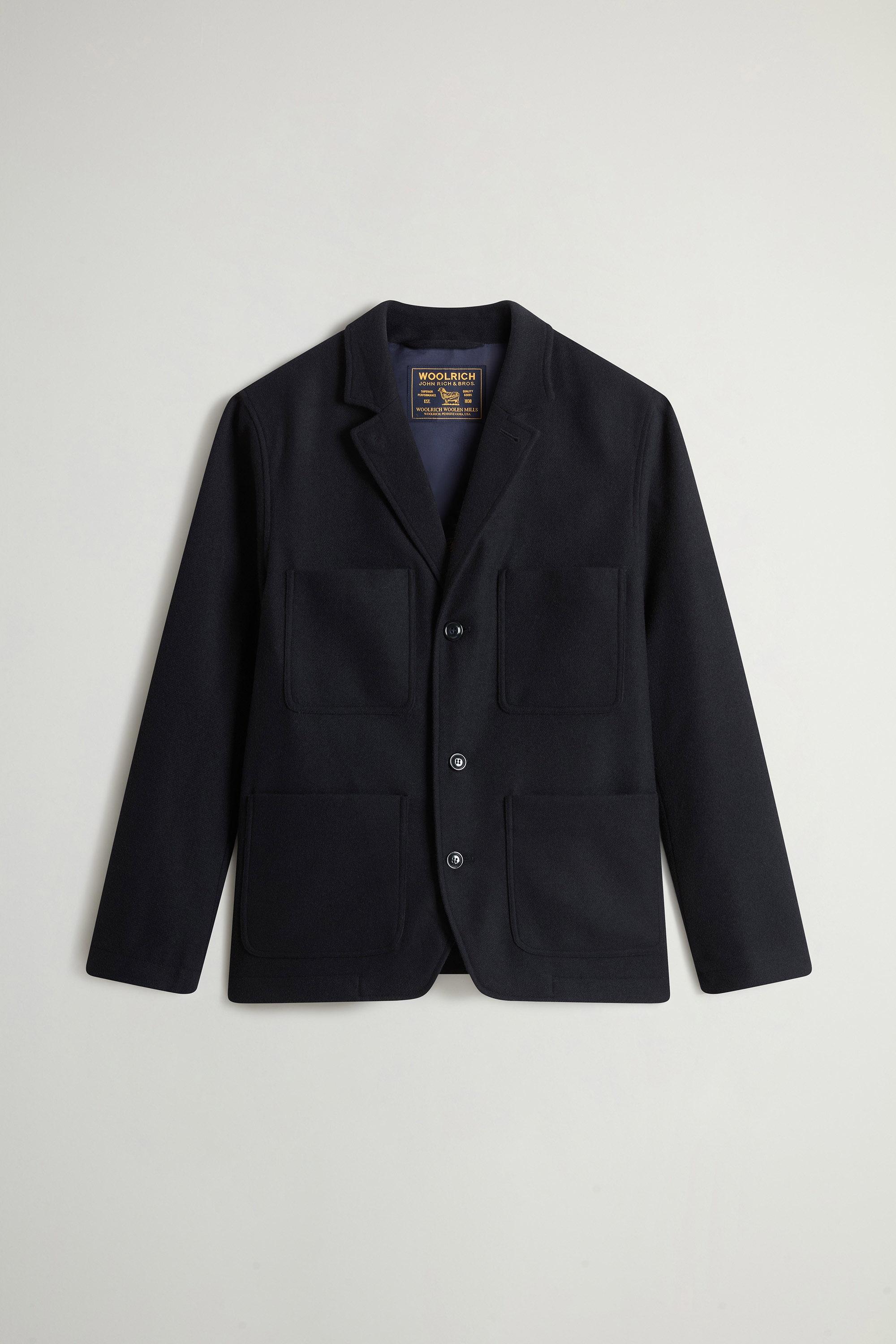 Checked Blazer in Recycled Italian Wool-Blend Flannel Blue photo 5 | Woolrich
