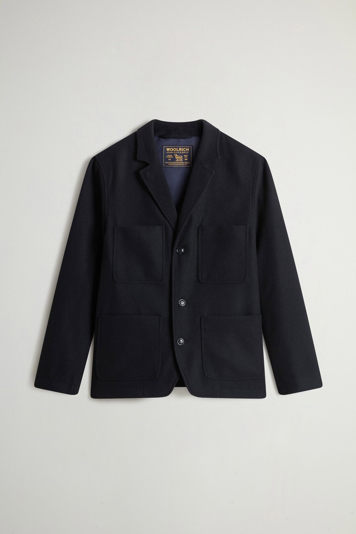 Checked Blazer in Recycled Italian Wool-Blend Flannel Blue photo 5 | Woolrich