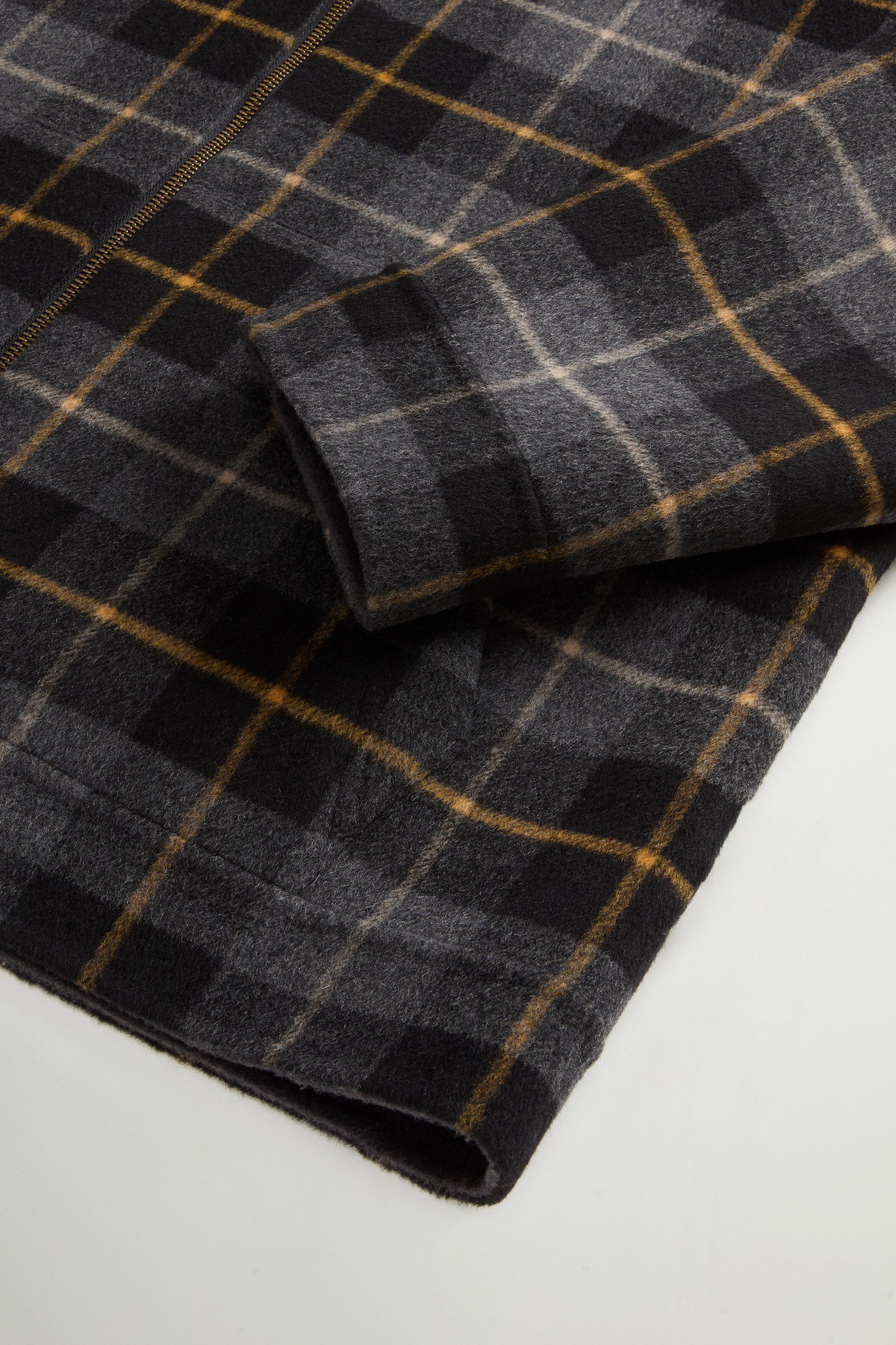Wool-Blend Jacket with Hood and Zipper Gray photo 7 | Woolrich