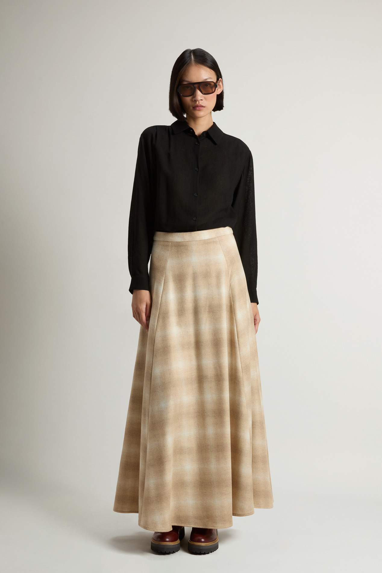 Skirt in Italian Wool Blend Beige photo 1 | Woolrich