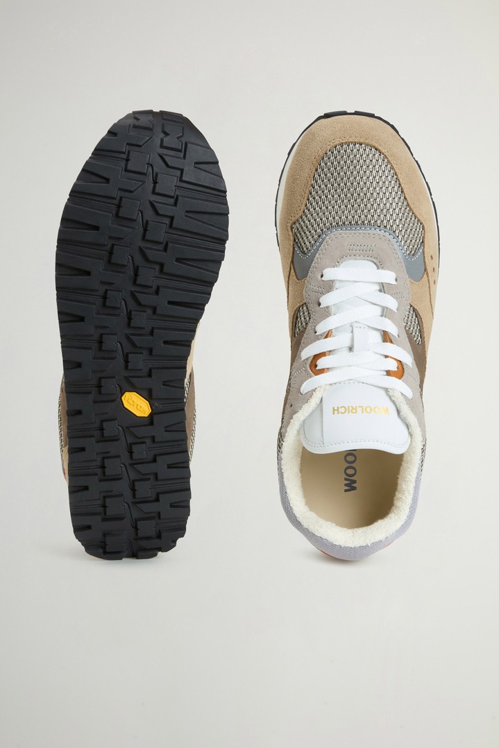 Gravel Sneakers in Nylon with Suede Inserts Beige photo 4 | Woolrich