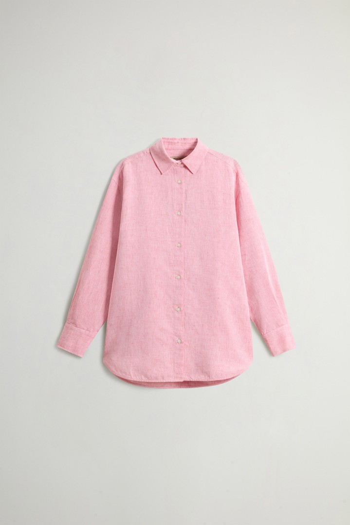 COTTON LINEN YD BOYFRIEND SHIRT Pink photo 5 | Woolrich