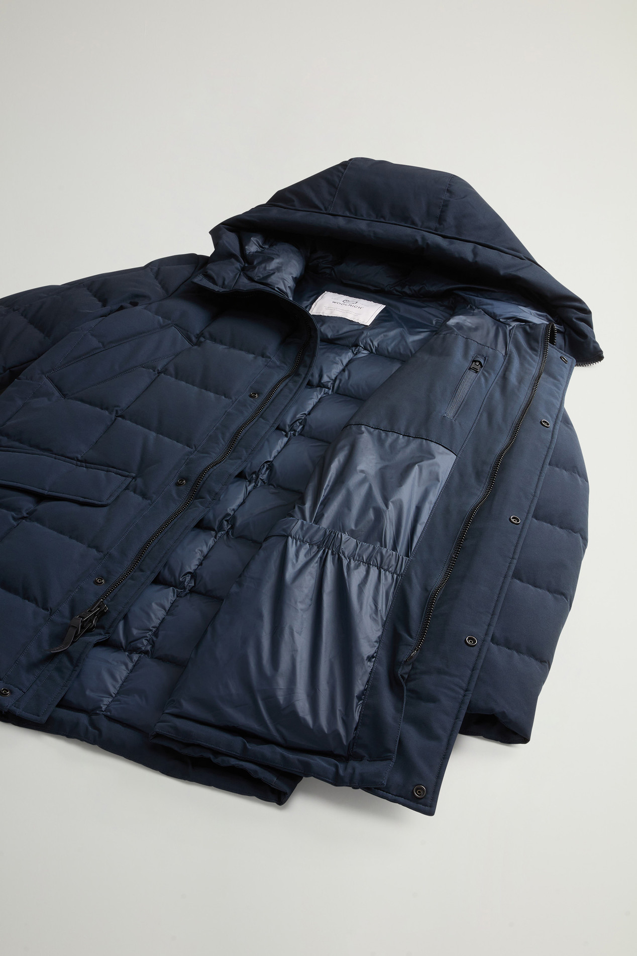 Blizzard Parka in Ramar Cloth with Square Quilting Blue photo 4 | Woolrich