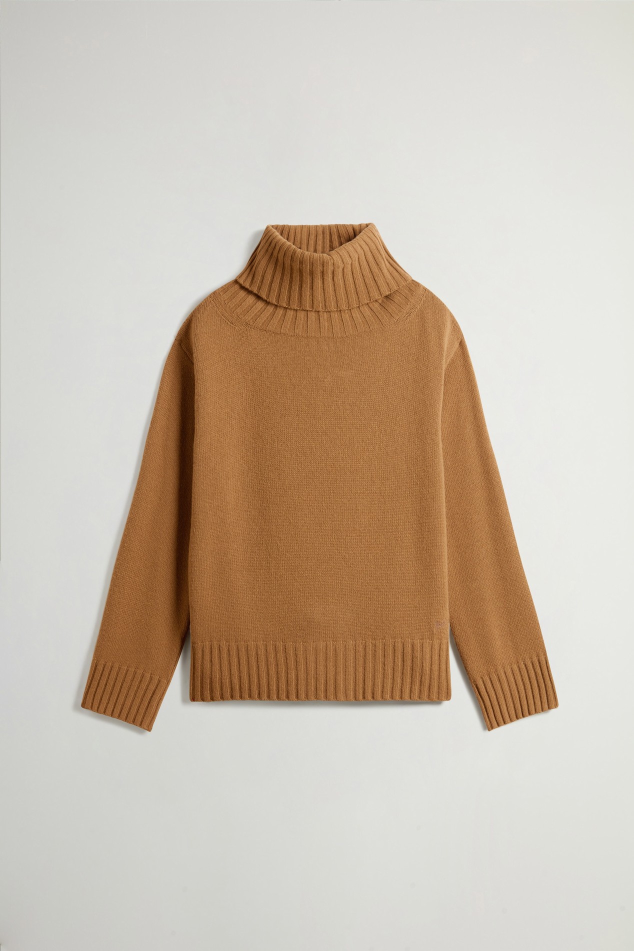 Turtleneck Sweater in Wool and Cashmere Blend Brown photo 1 | Woolrich