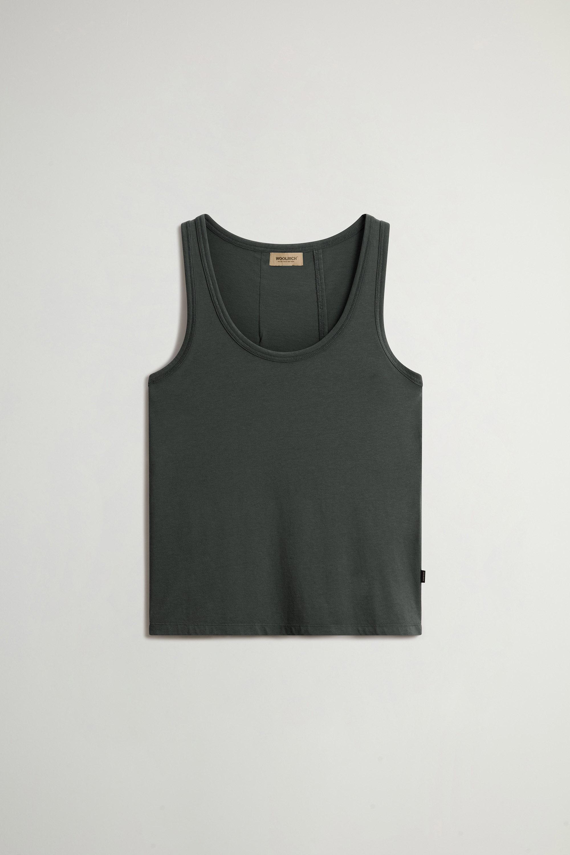 Top in Cotton and Modal Blend Green photo 5 | Woolrich