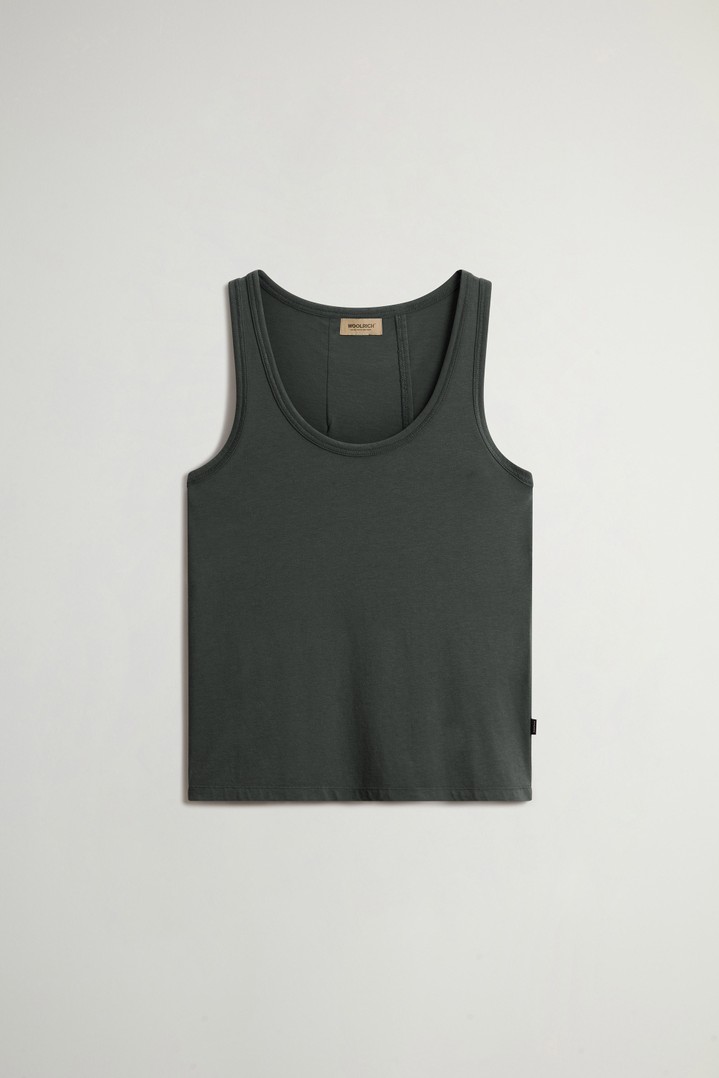 Top in Cotton and Modal Blend Green photo 5 | Woolrich