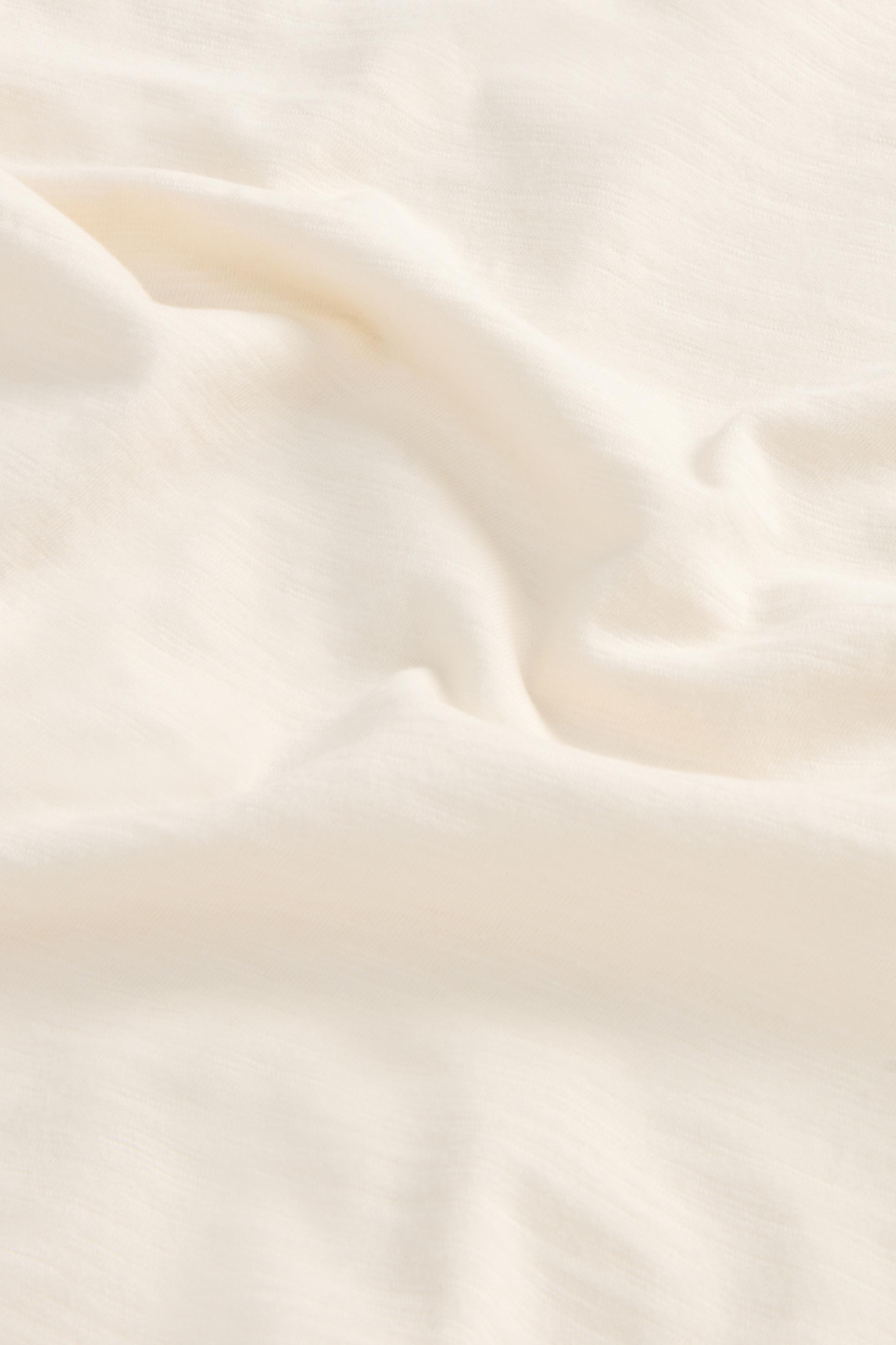 Pure Cotton Slub T-Shirt with V-Neck White photo 8 | Woolrich