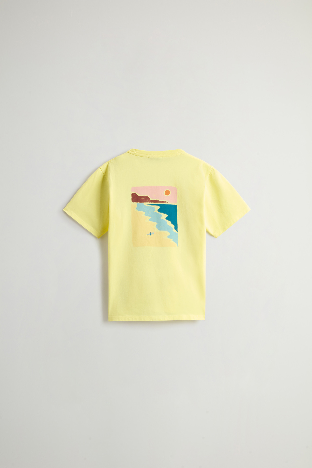 Boys’ T-Shirt in Pure Cotton with Print on the Back Yellow photo 2 | Woolrich