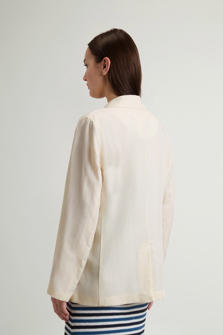 LYOCELL LINEN BLAZER White photo 3 | Woolrich