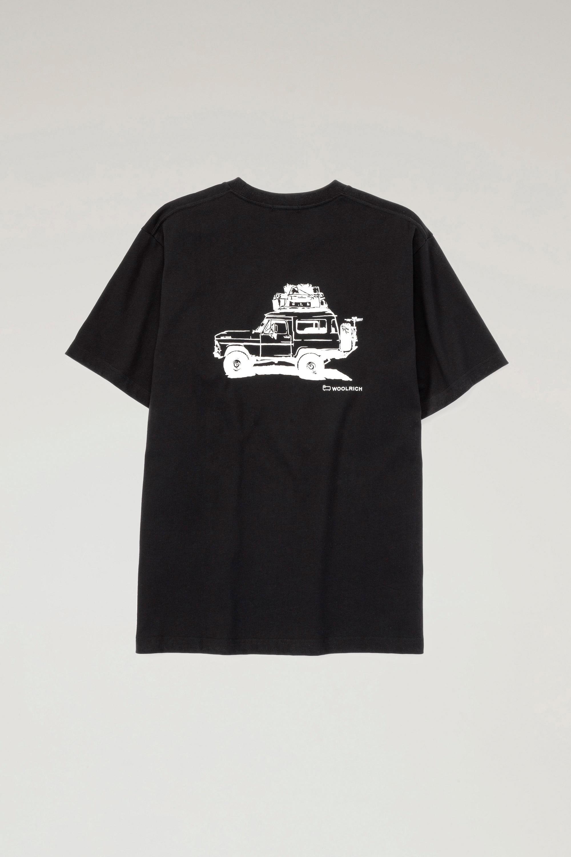 T-shirt in Pure Cotton with Back Print Black photo 1 | Woolrich