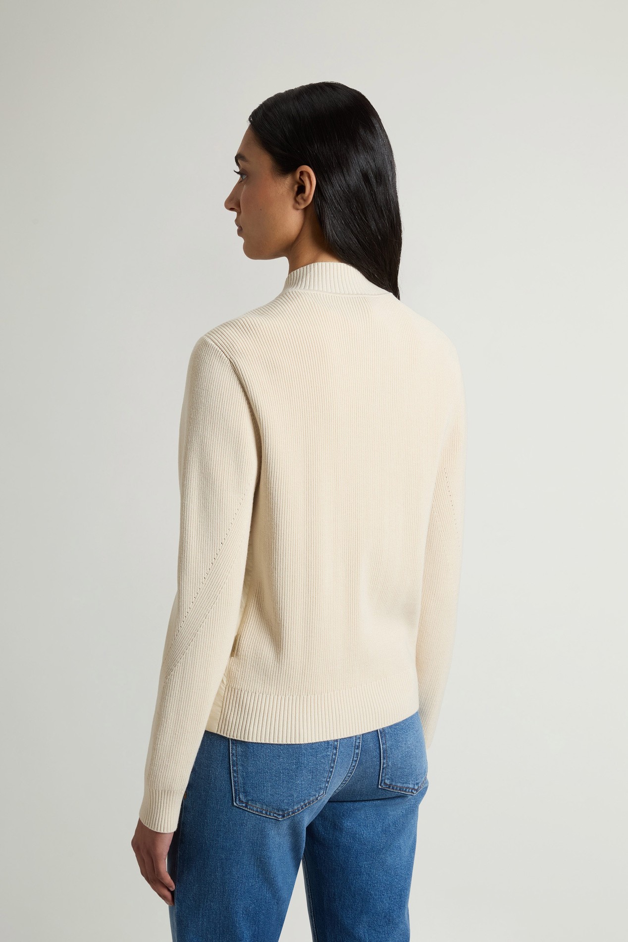 Hybrid Bomber Jacket in Nylon White photo 3 | Woolrich