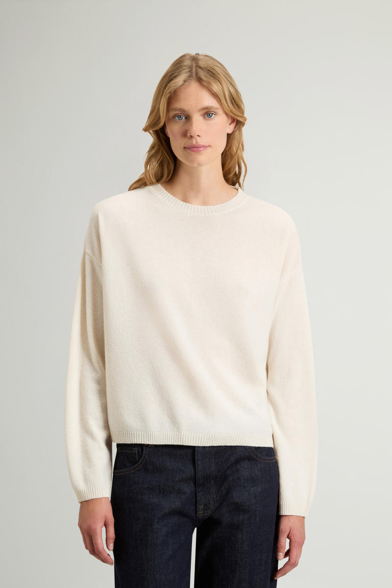Trui met ronde hals van wol- en kasjmiermix Wit photo 1 | Woolrich