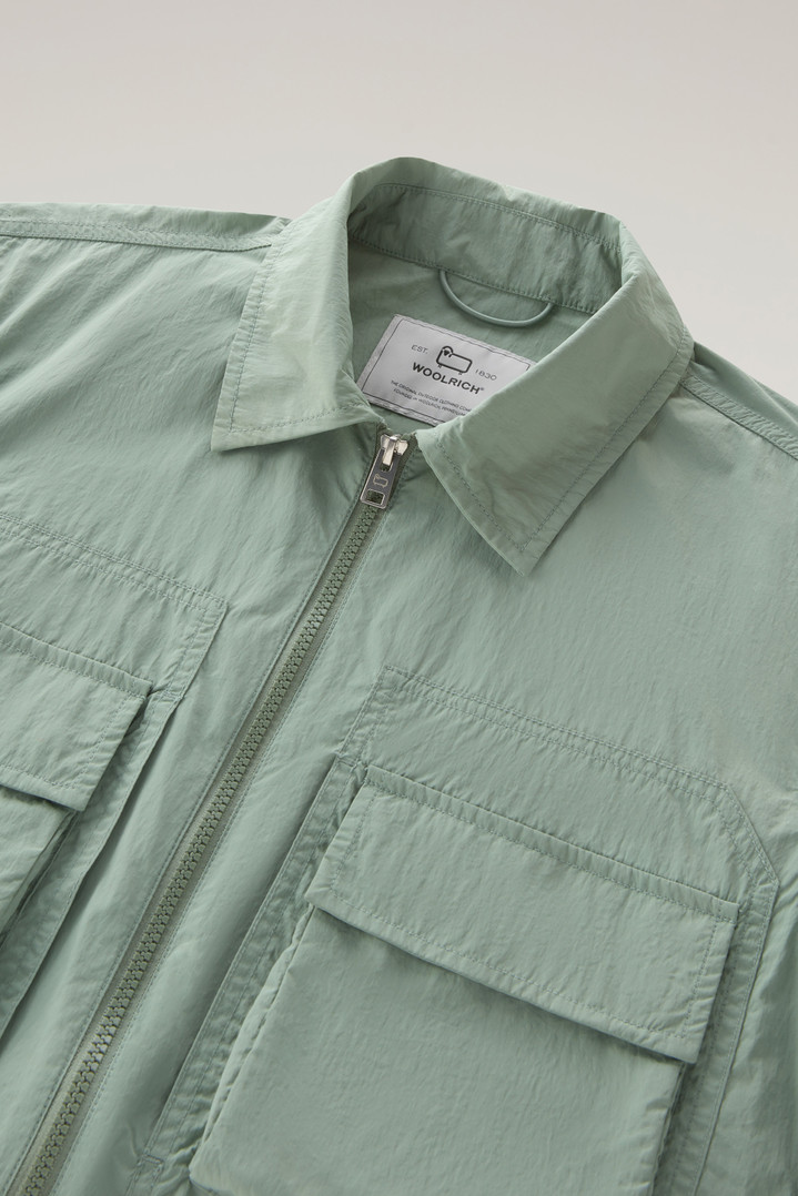 Shirt Jacket in Crinkle Nylon Green photo 2 | Woolrich