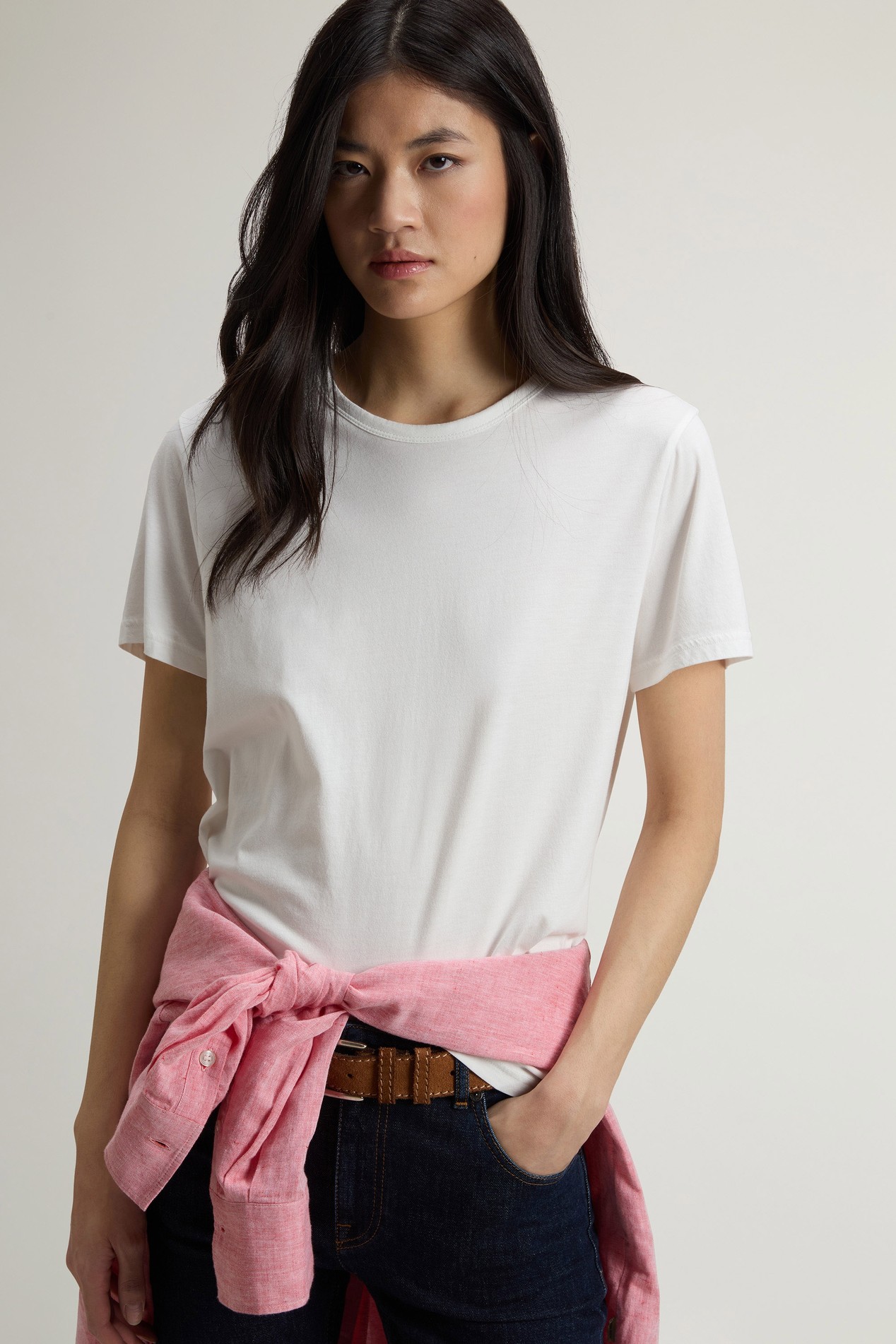 LUXE JERSEY T-SHIRT White photo 4 | Woolrich