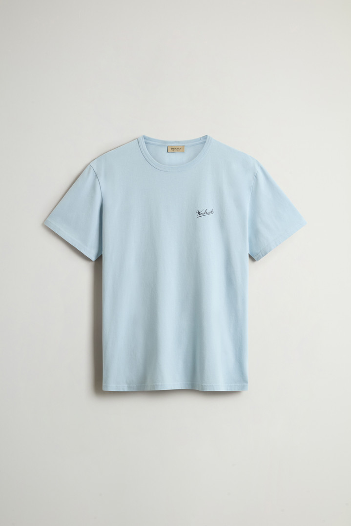 Pure Cotton T-Shirt with Logo Blue photo 5 | Woolrich