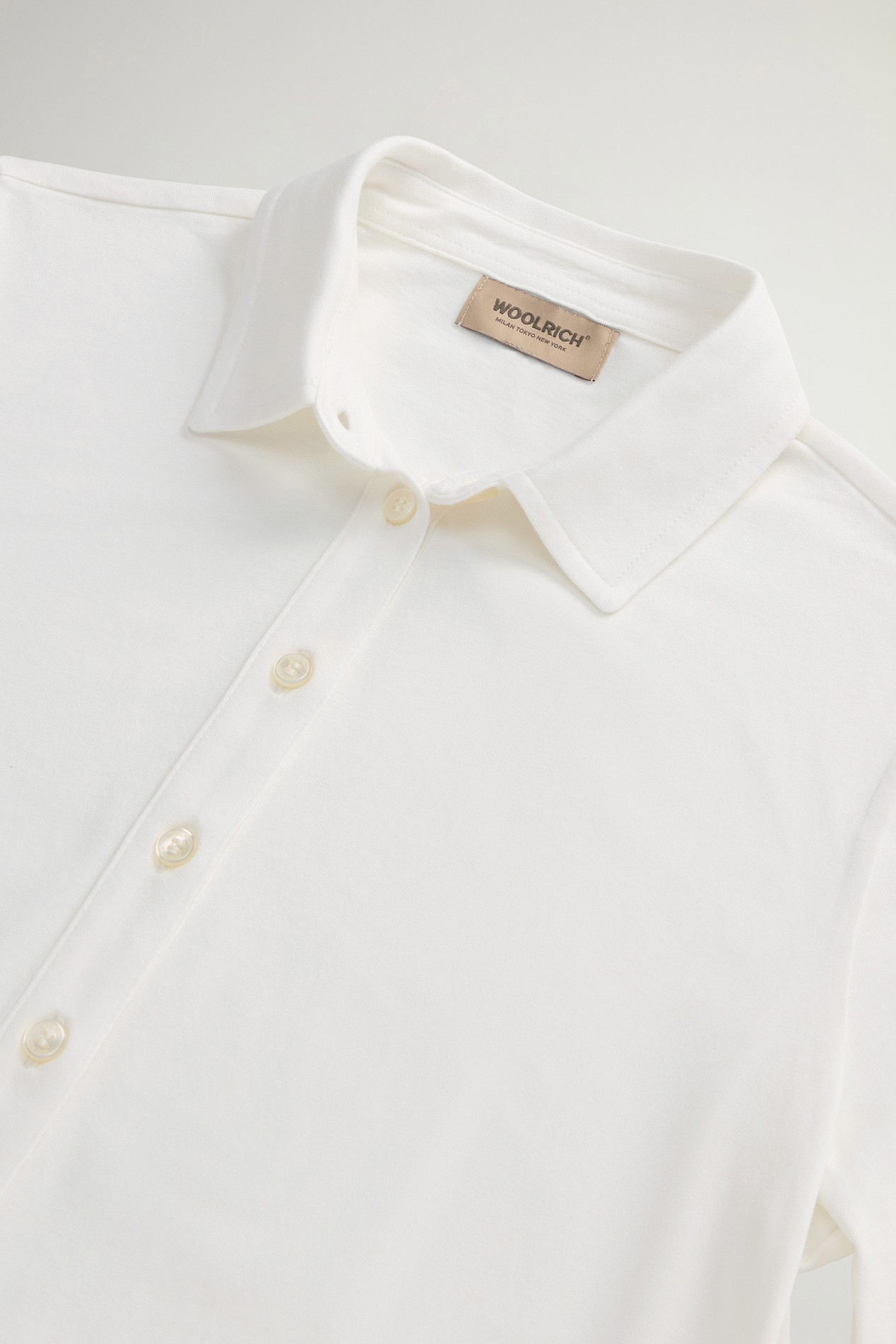 LUXE JERSEY POLO White photo 6 | Woolrich