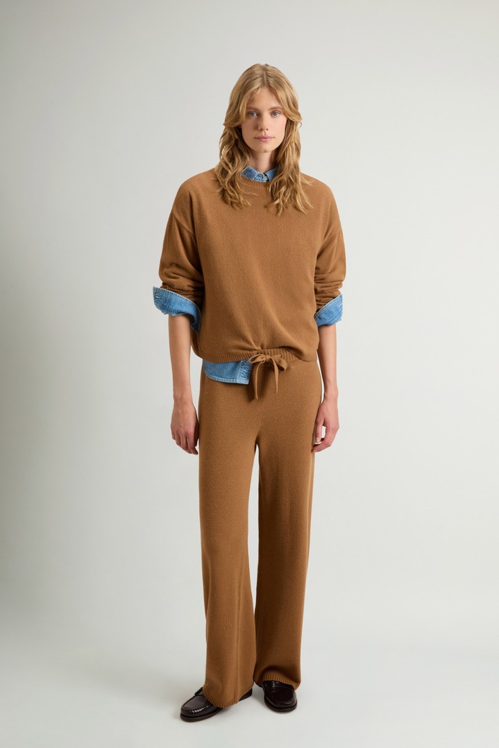 Crewneck Sweater in Wool and Cashmere Blend Brown photo 2 | Woolrich