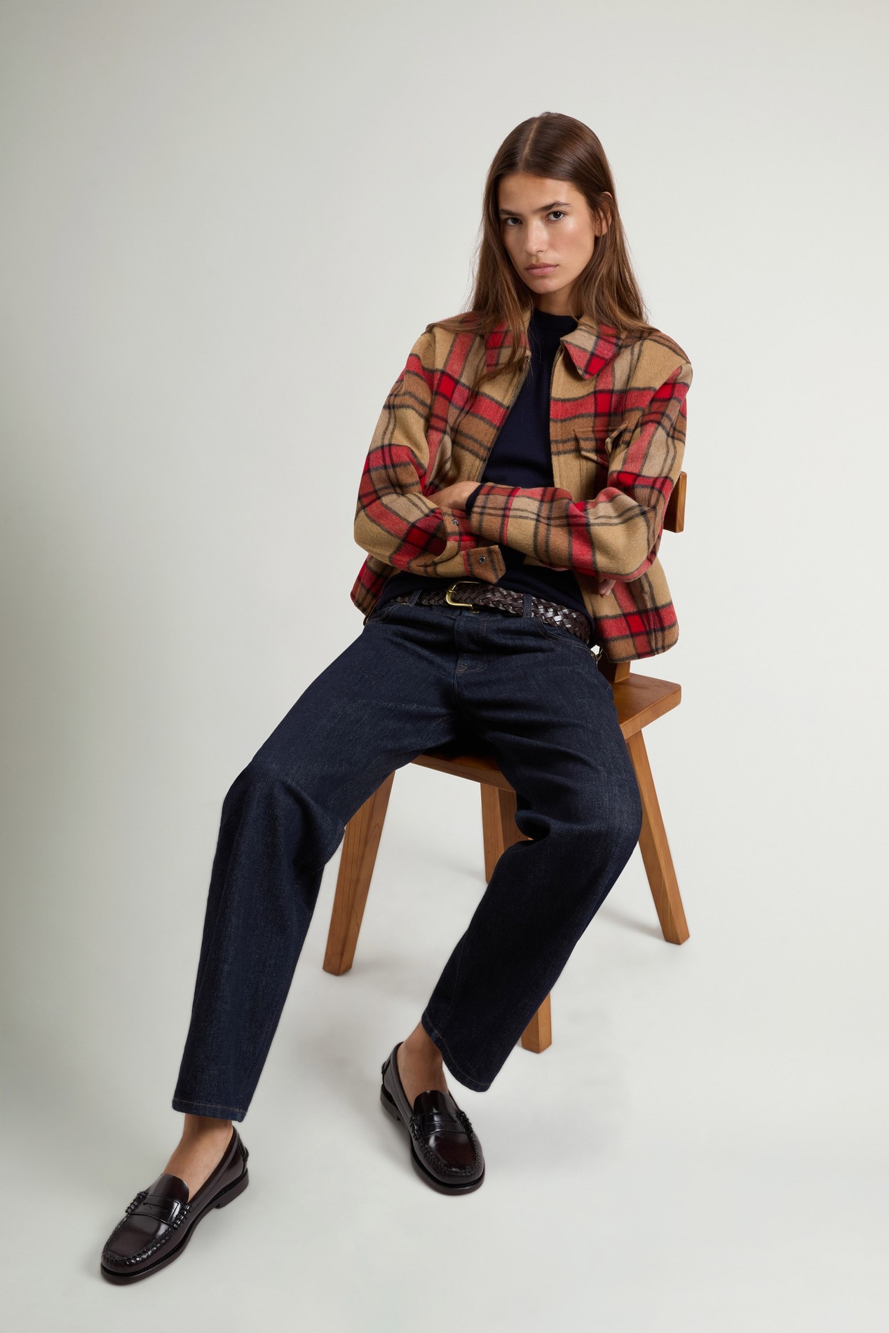 Jacket in Double-Face Wool Blend Red photo 2 | Woolrich
