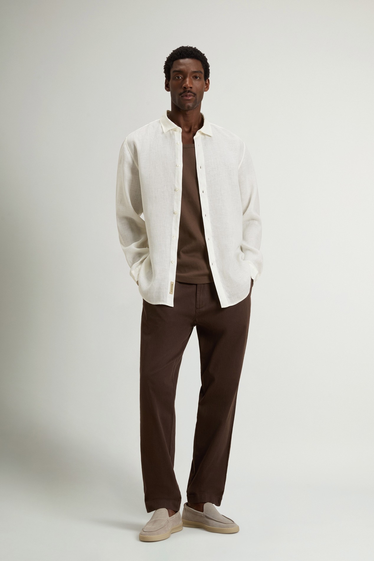 LINEN SHIRT White photo 2 | Woolrich