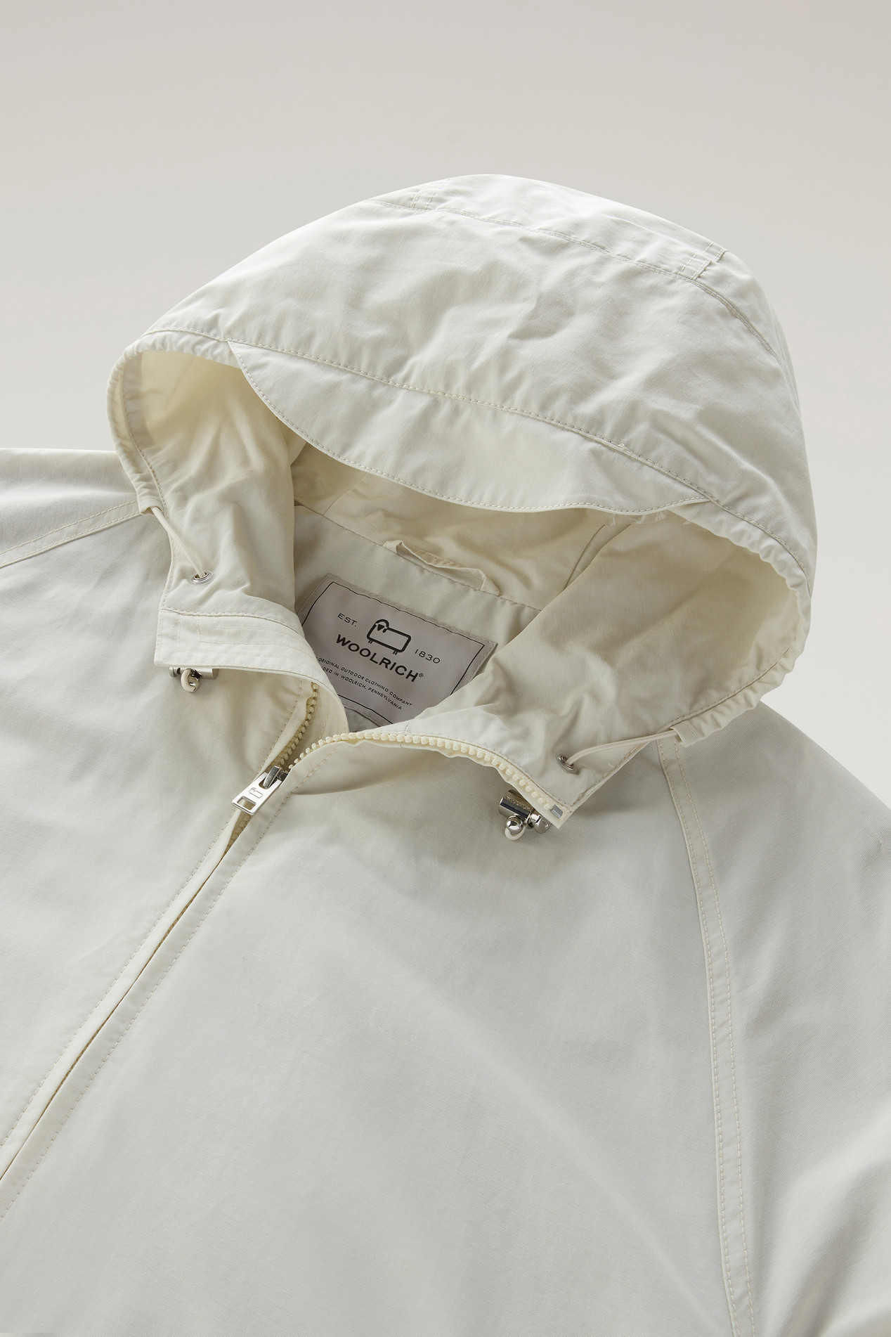 Cruiser Jacket in Ramar Cloth with Hood White photo 2 | Woolrich