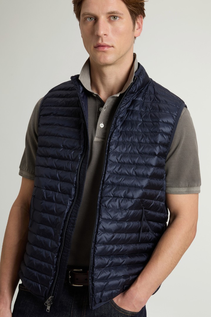Allen Padded Vest in Ripstop Nylon Blue photo 4 | Woolrich