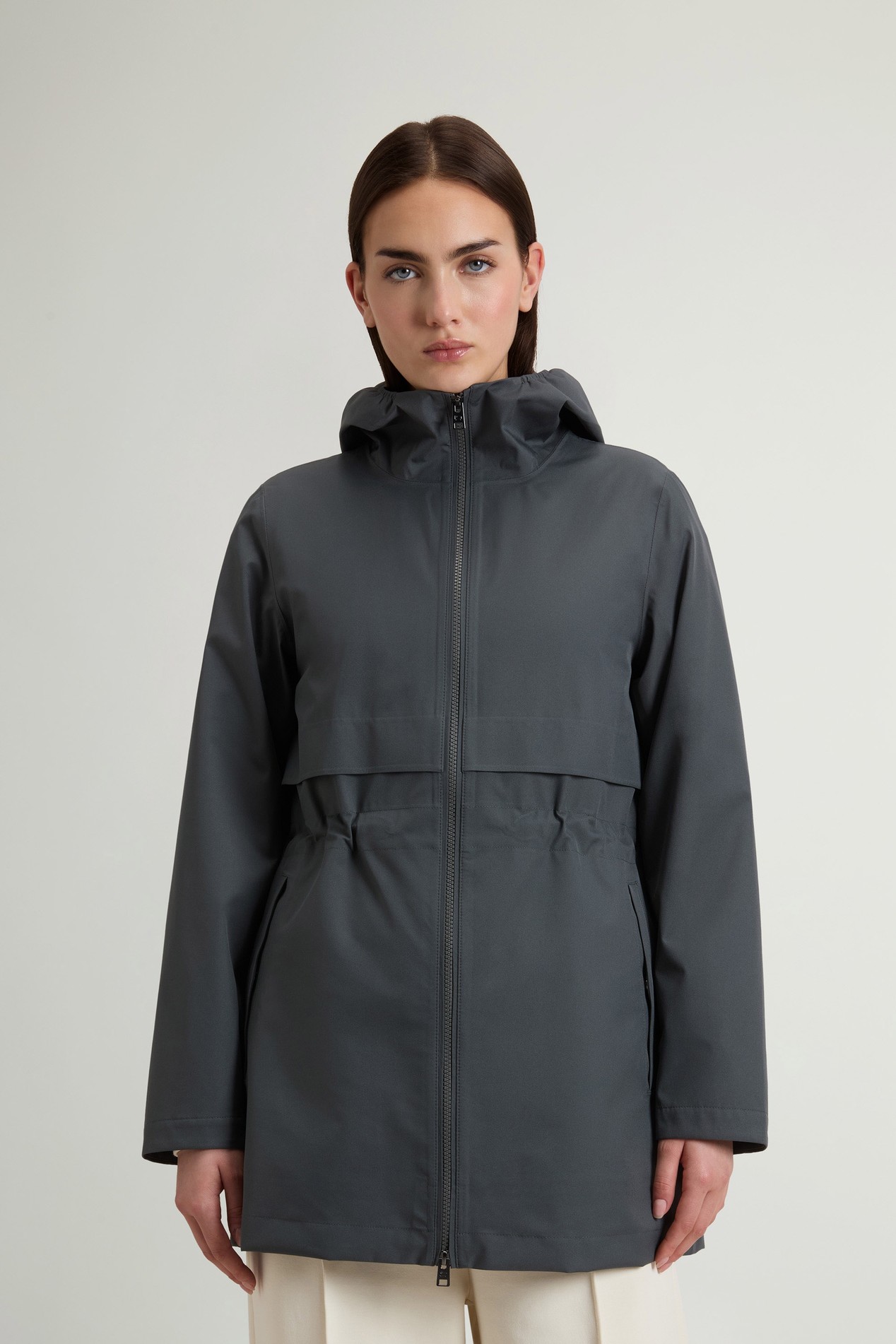 3-in-1 Parka in Light Stretch Fabric Green photo 1 | Woolrich