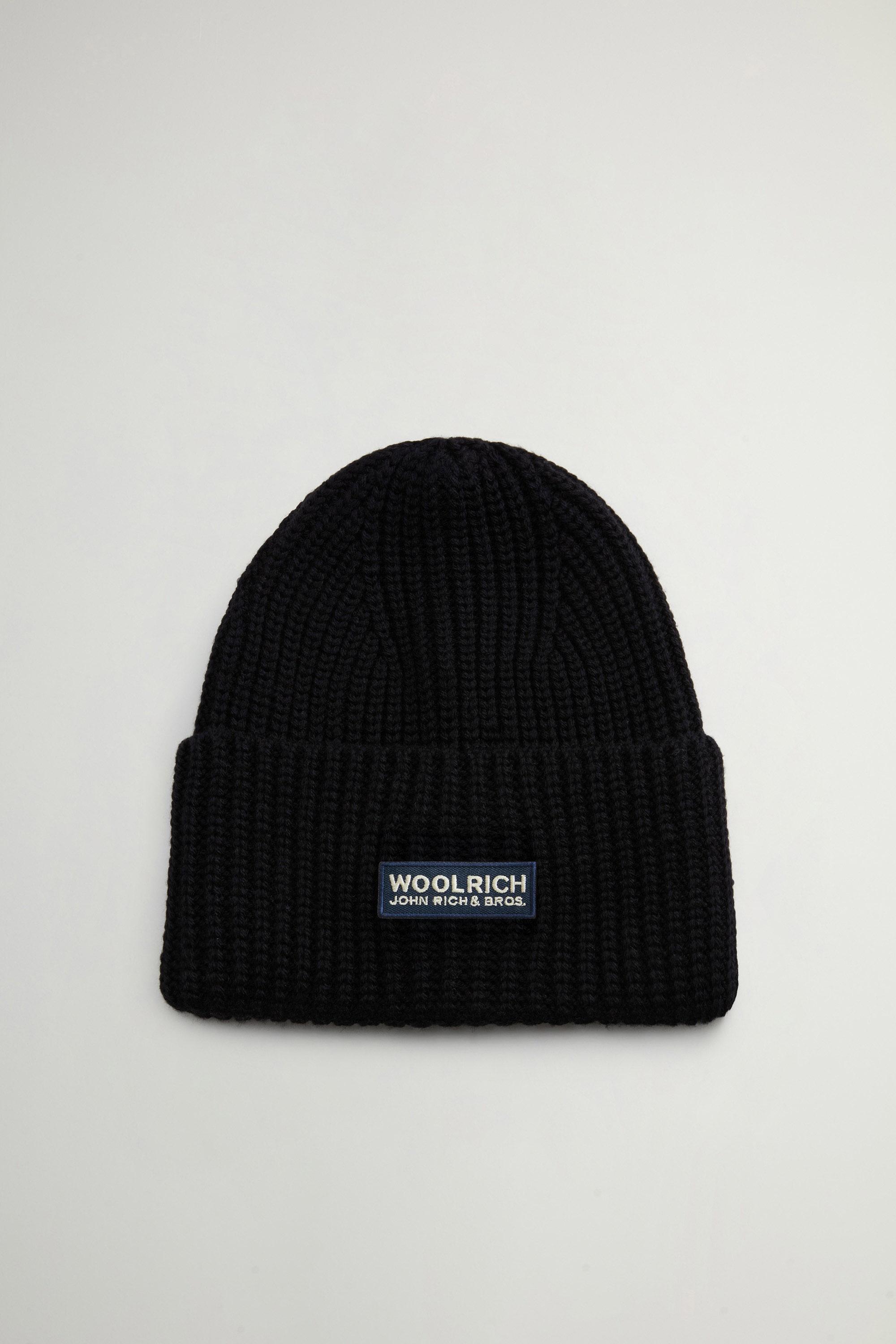 Beanie im Rippstrick aus reiner Merino-Schurwolle Schwarz photo 1 | Woolrich
