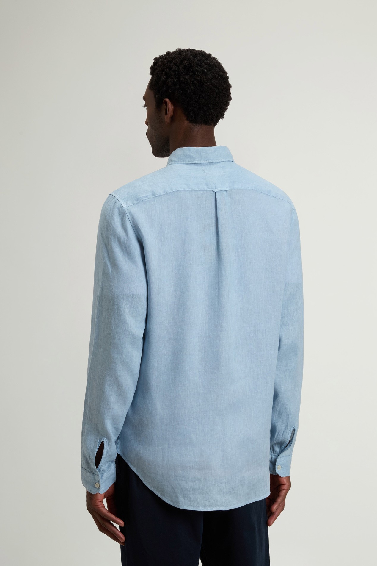LINEN SHIRT Blue photo 3 | Woolrich