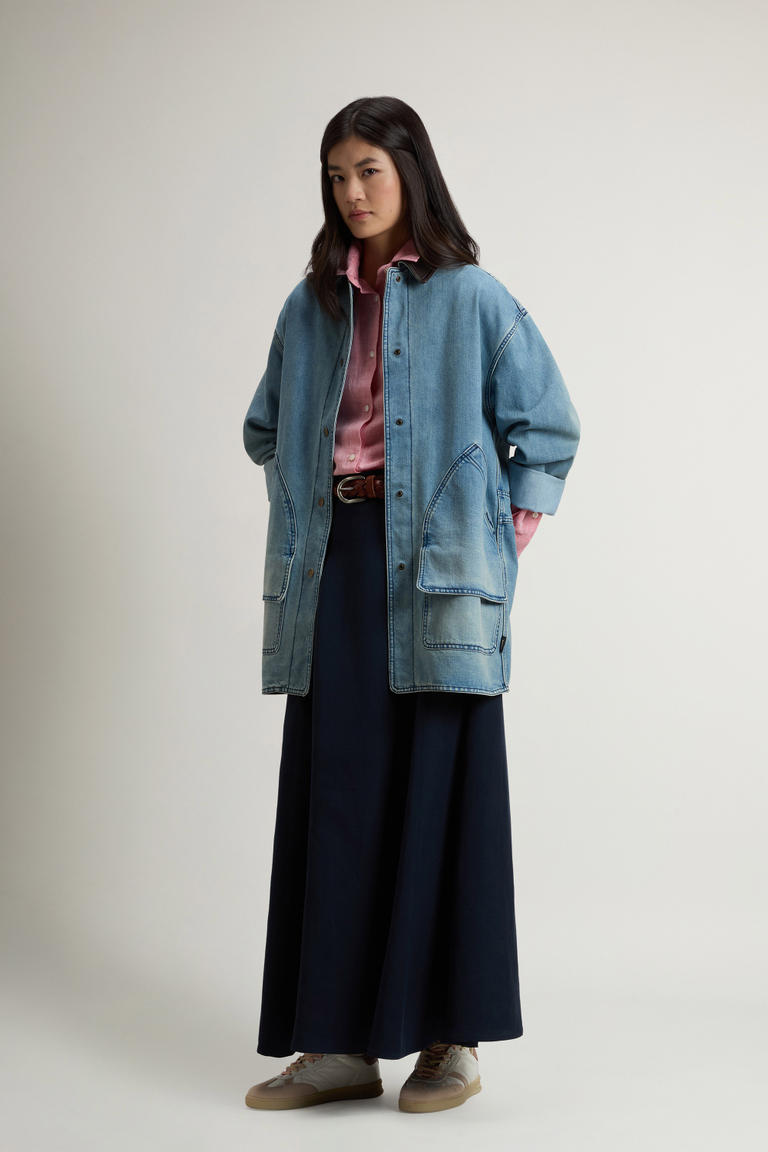 Barn Jacke aus Denim Kodenshi aus einer Baumwollmischung Blau photo 1 | Woolrich