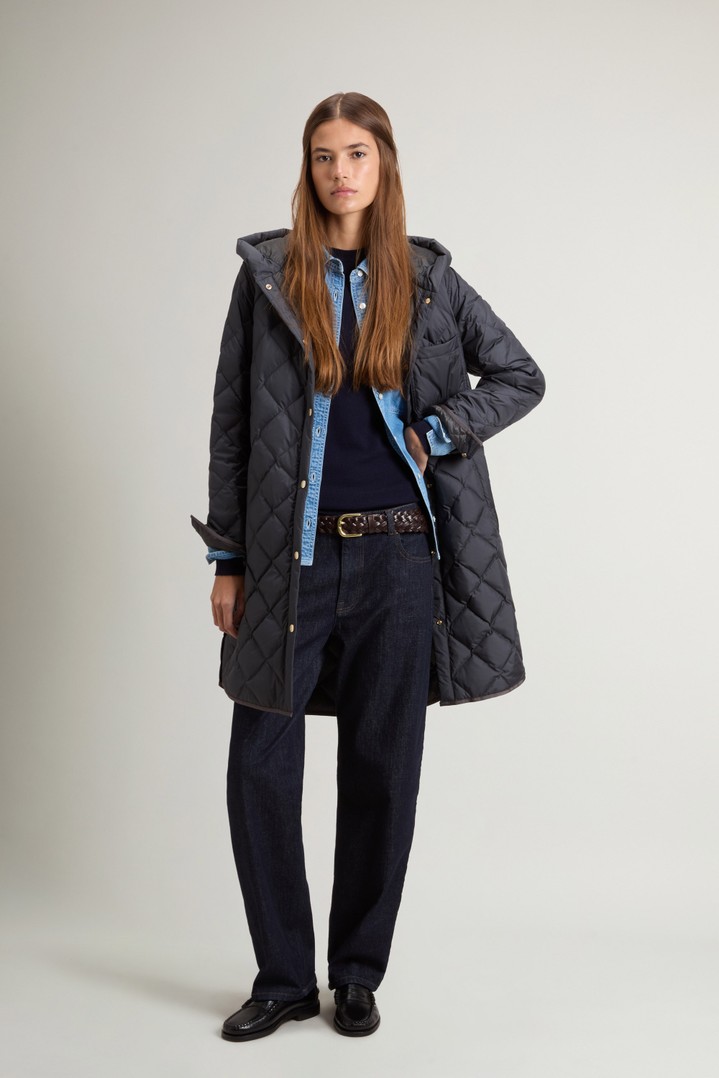 Parka mit Steppung aus Mikrofaser Grau photo 2 | Woolrich