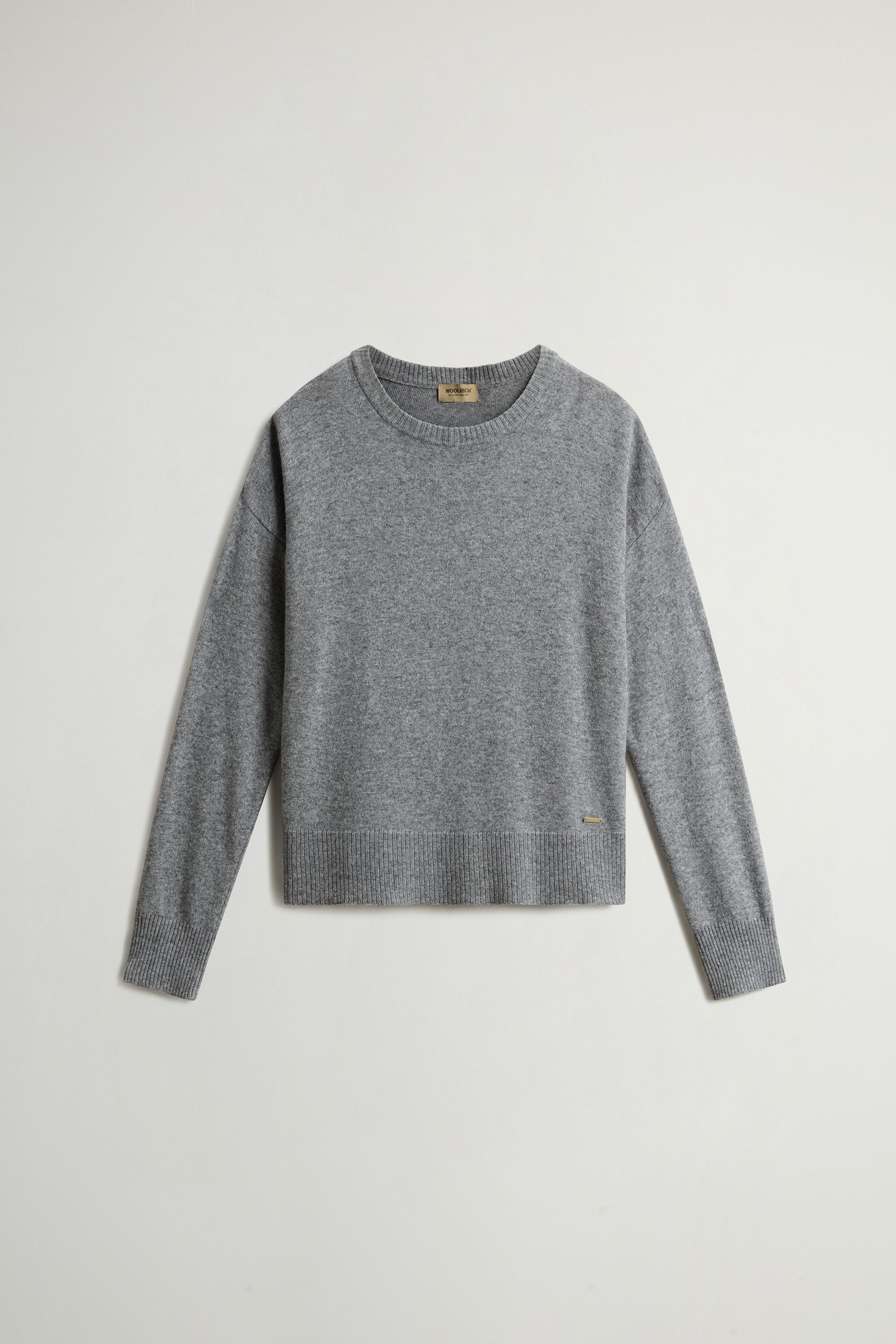 Crewneck Sweater in Virgin Wool and Cashmere Blend Gray photo 5 | Woolrich