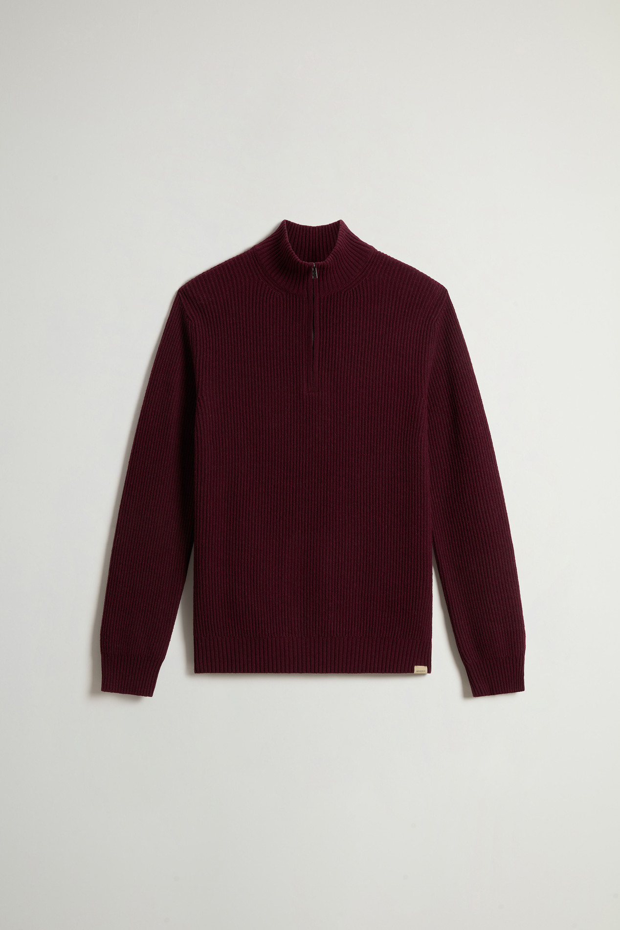 Half-Zipper Turtleneck Sweater in Wool and Cashmere Blend Burgundy photo 5 | Woolrich