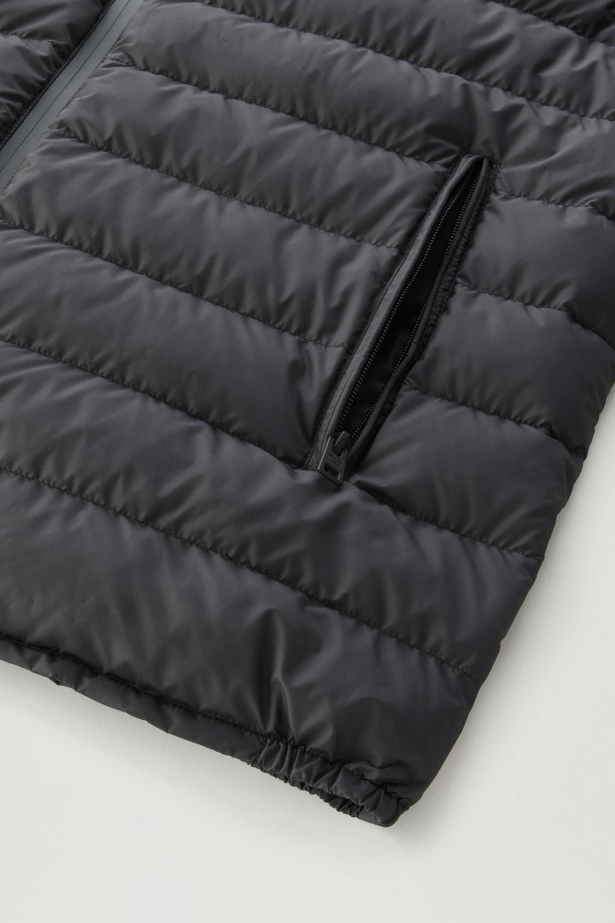 Bering Tech Lightweight Hybrid Down Jacket in Microfibre Black photo 6 | Woolrich