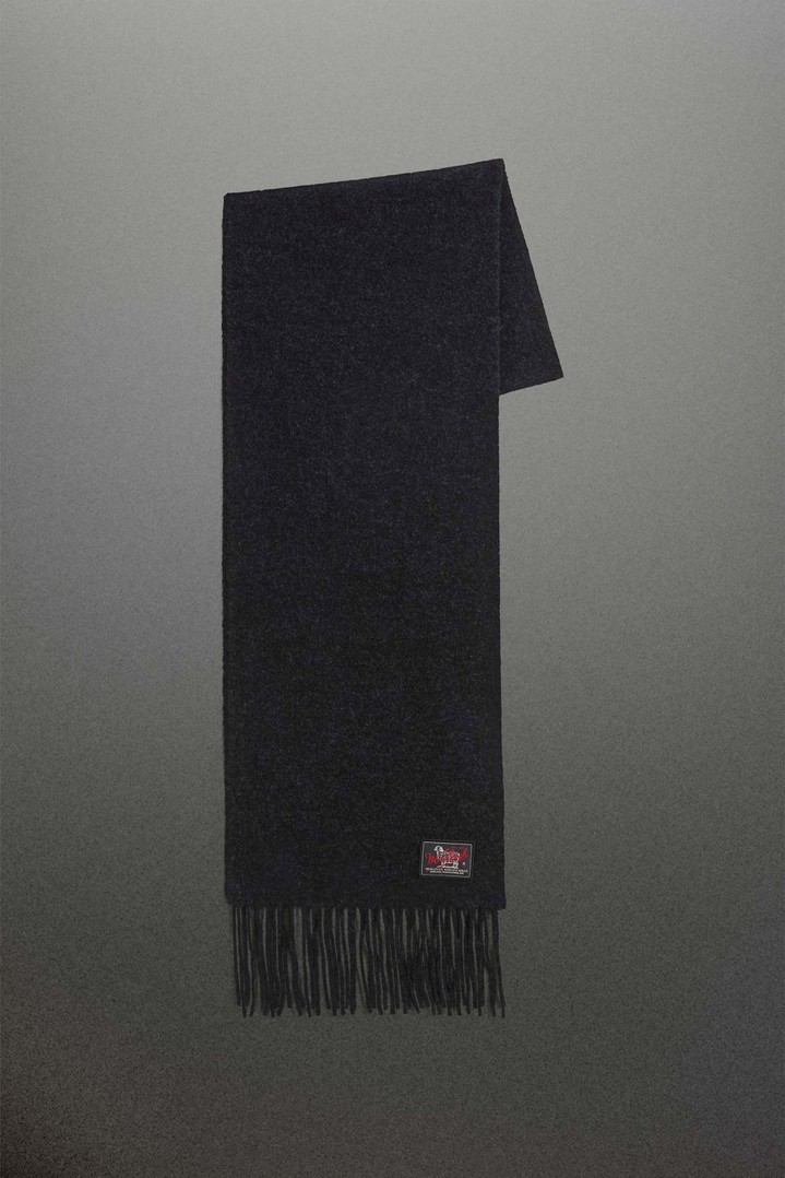 Checked Scarf in Pure Wool Green photo 1 | Woolrich