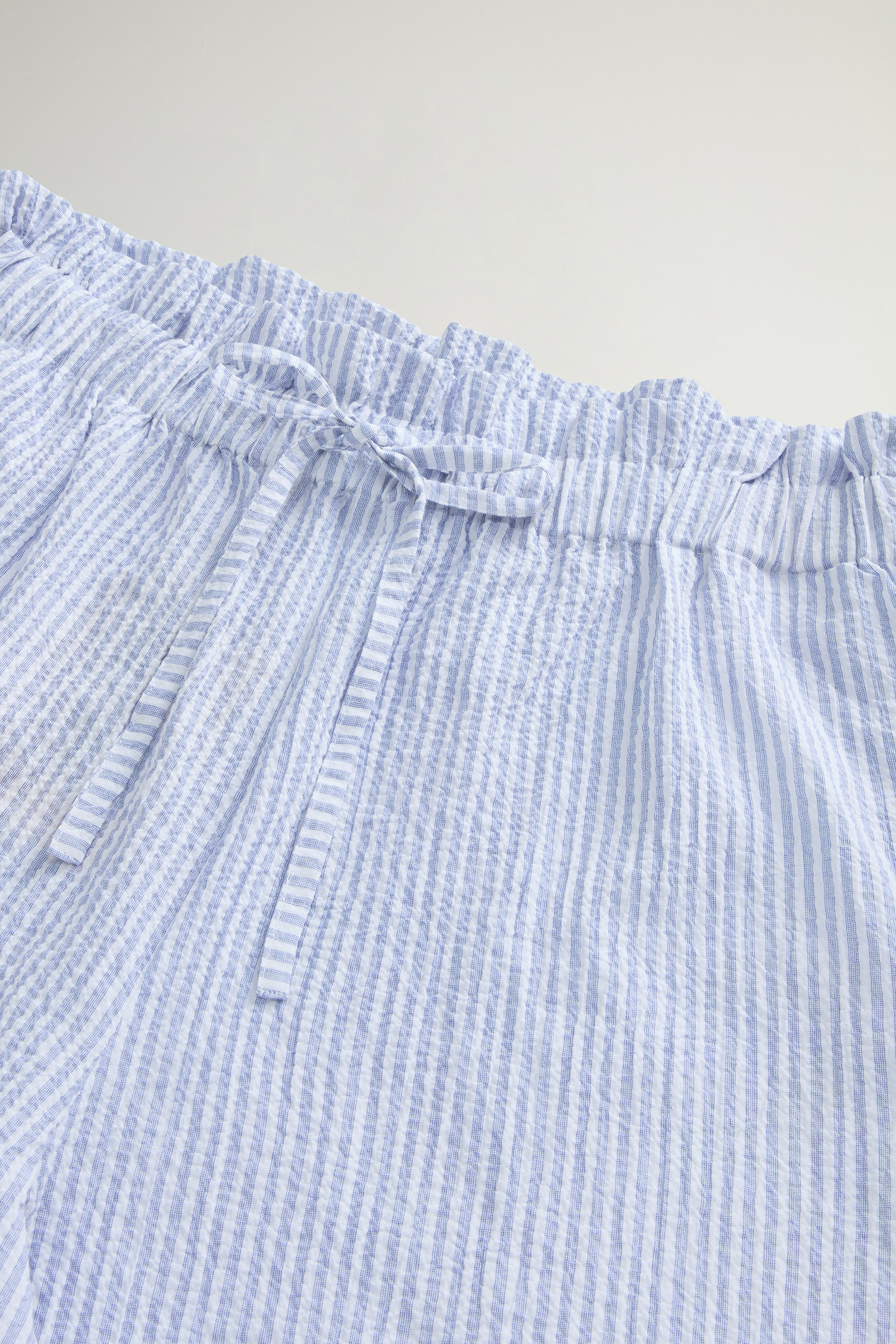 Seersucker Cotton Shorts Blue photo 2 | Woolrich