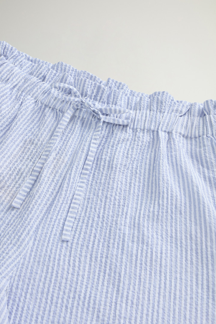 Seersucker Cotton Shorts Blue photo 2 | Woolrich