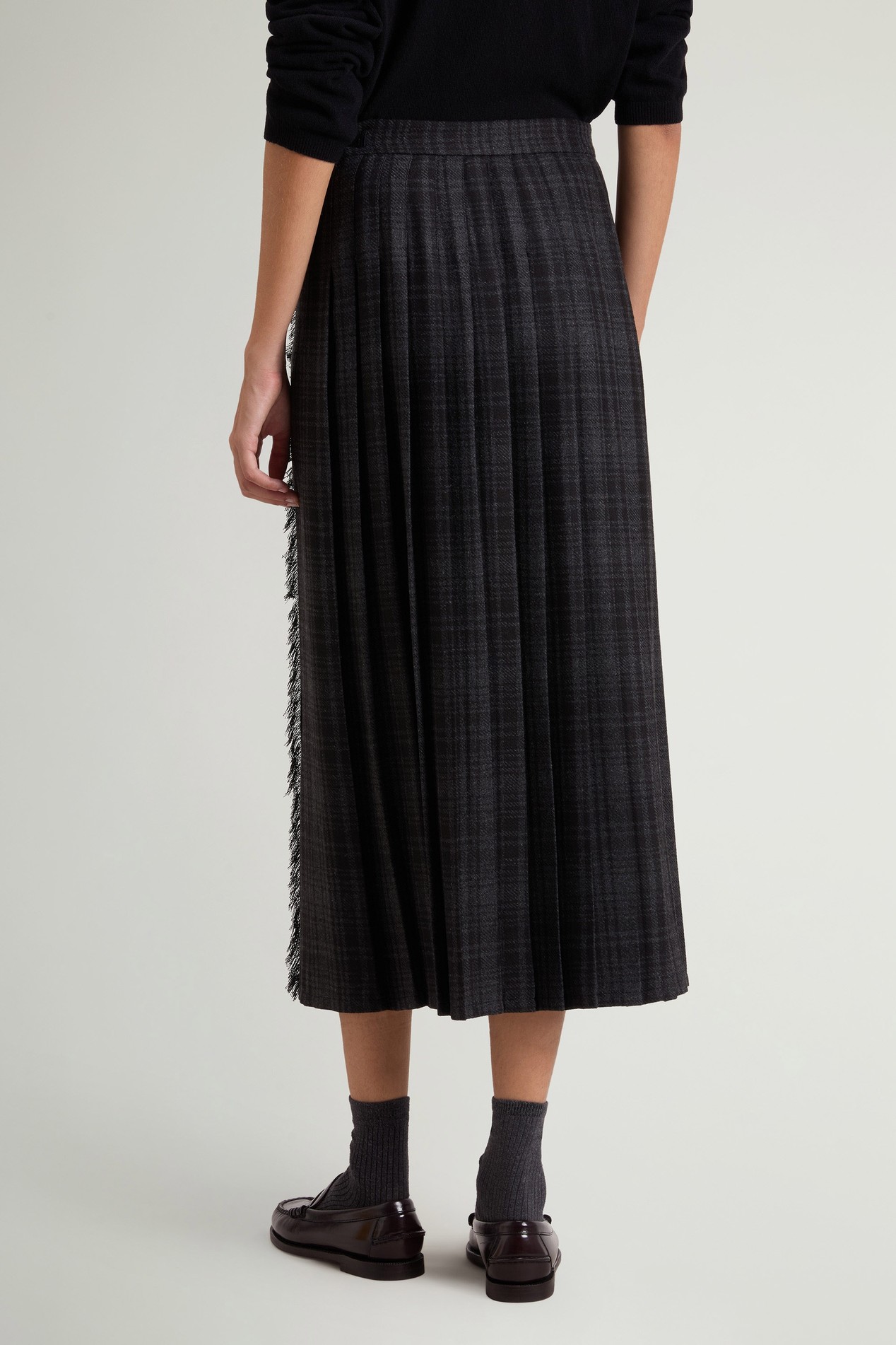 Checked Skirt in Wool Blend Gray photo 3 | Woolrich
