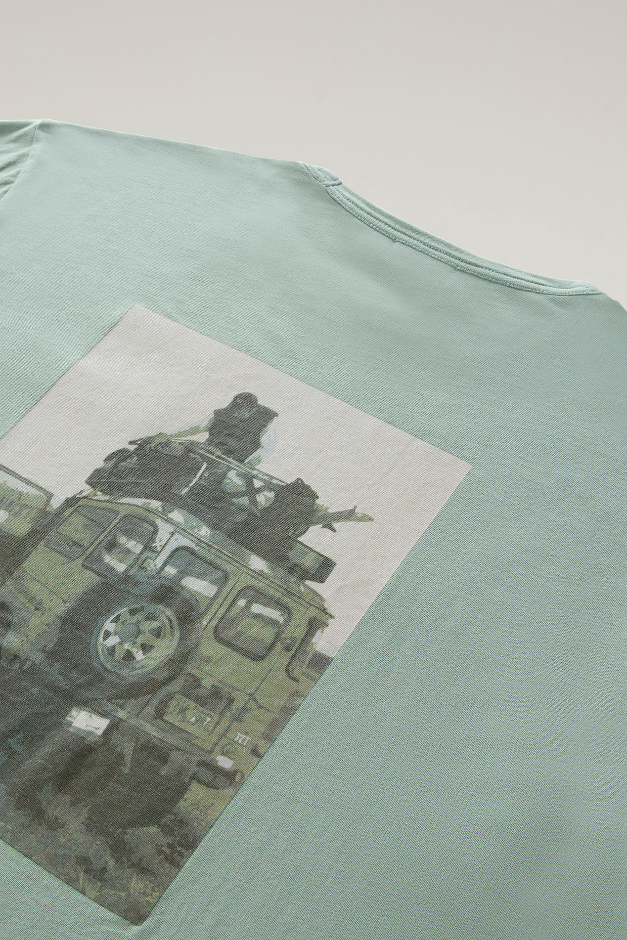 Safari t-shirt in pure cotton Green photo 3 | Woolrich