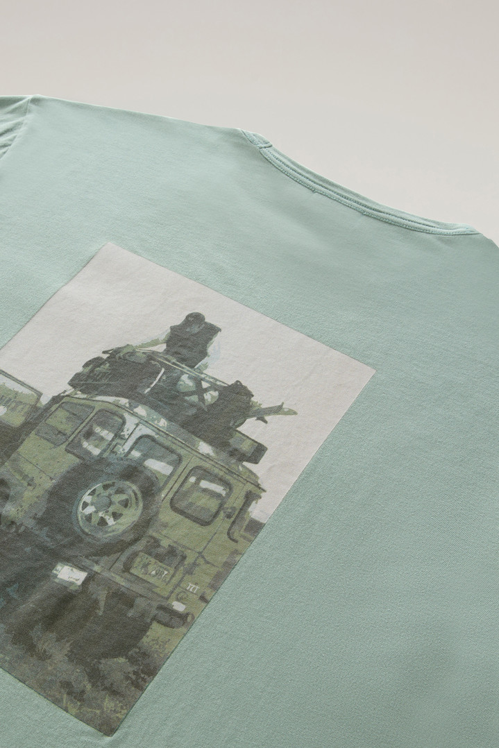 Safari t-shirt in pure cotton Green photo 3 | Woolrich