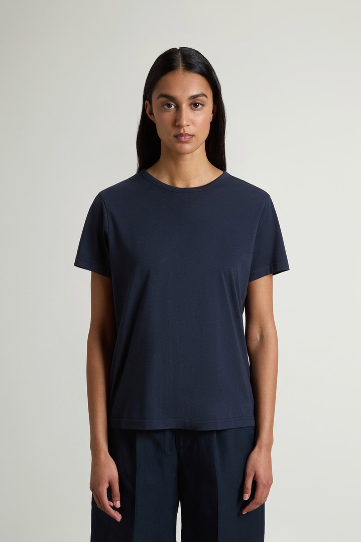 LUXE JERSEY T-SHIRT Blue photo 1 | Woolrich