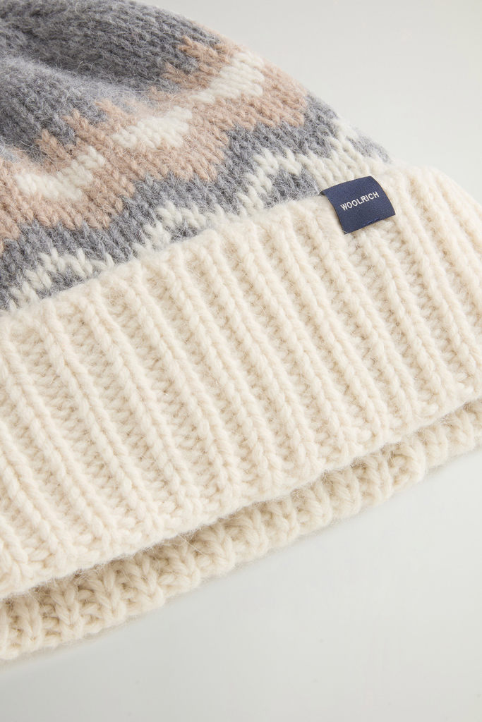 ALPACA BLEND FAIRISLE BEANIE White photo 4 | Woolrich