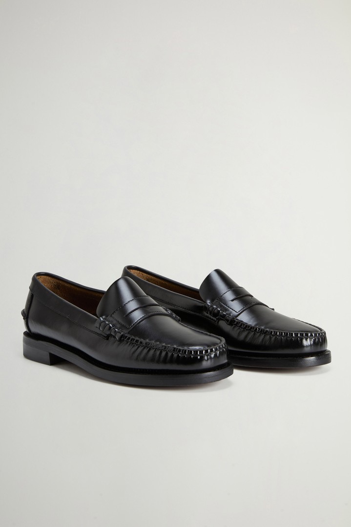 Dan Classic Mokassin Sebago x Woolrich aus Glattleder Schwarz photo 2 | Woolrich