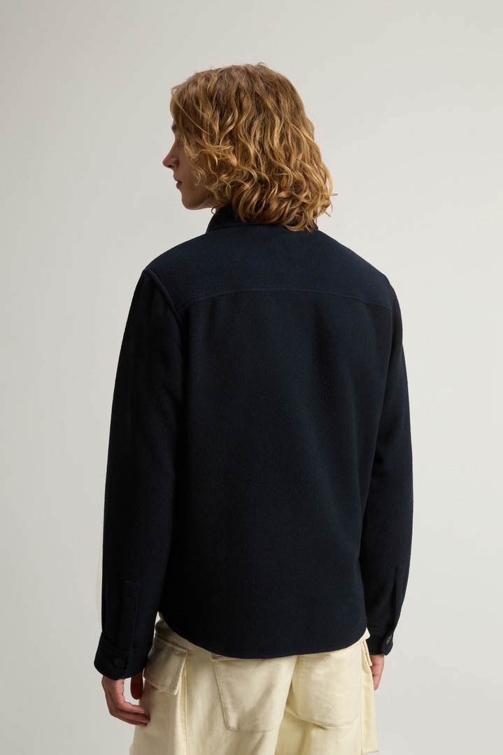 Wool-Blend Overshirt with Checked Pattern Blue photo 3 | Woolrich