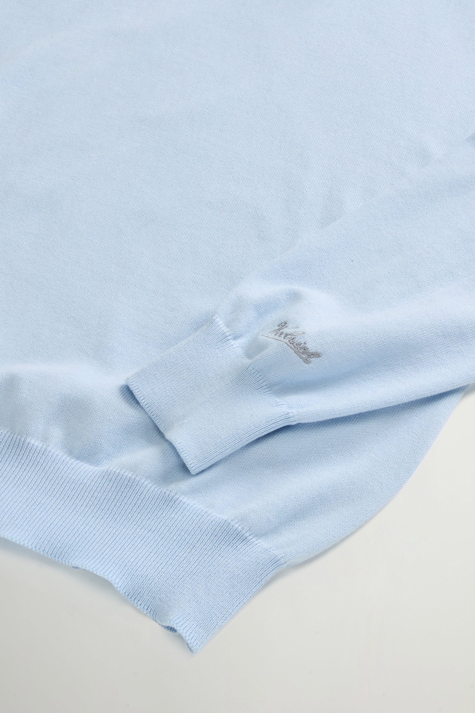 Crewneck Sweater in Pure Cotton Blue photo 6 | Woolrich